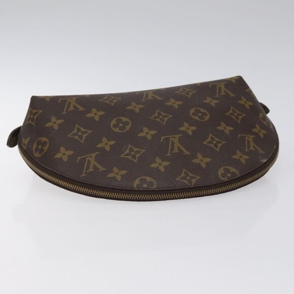 LOUIS VUITTON Monogram Trousse Demi Ronde Cosmetic Pouch M47520 LV Auth 126544 - Picture 7 of 16